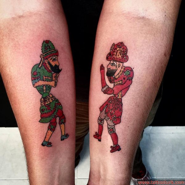 hacıvat karagoz golge oyunu dövmesi dövme tattoo