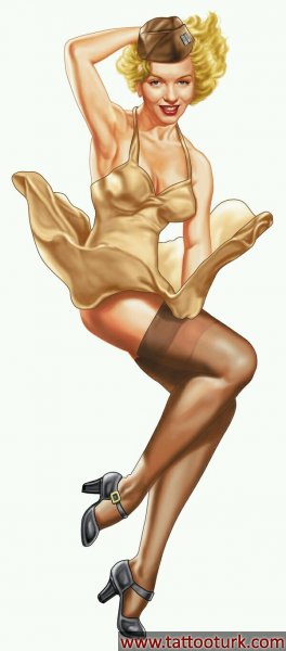pin up girl dövme modelleri dövme desenleri tattoo desing