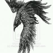 karga croww bird dövme modelleri dövme desenleri tattoo desing