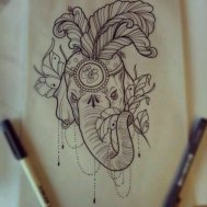 fil elphant dövme modelleri dövme desenleri tattoo desing